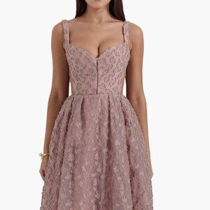 House of CB Lovely Floral Jacquard Midi Dress